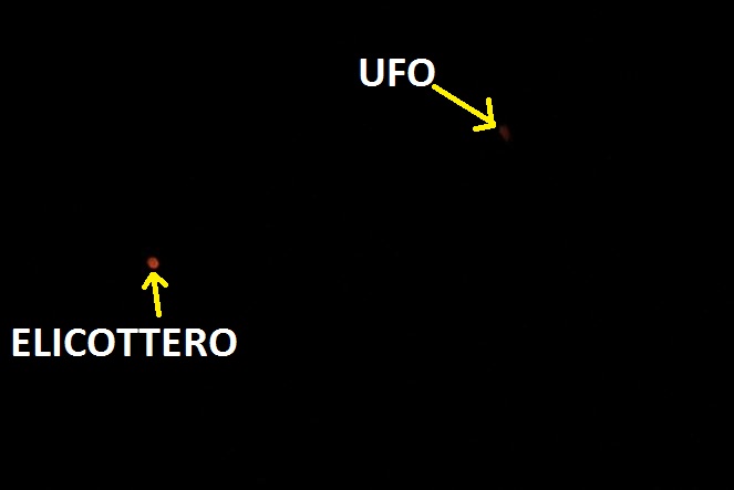Fig. 5. Ufo a Carrara. L'elicottero si allontana  definitivamente dall'elicottero, uscendo dal campo visivo verso sinistra.