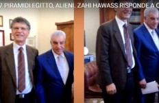 ANGELO CARANNANTE E ZAHI HAWASS DURANTE IL LORO INCONTRO A BENEVENTO (2)