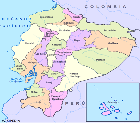 3 – Ufo Genova 26.06.2023 - Cartina geografica dell’Ecuador