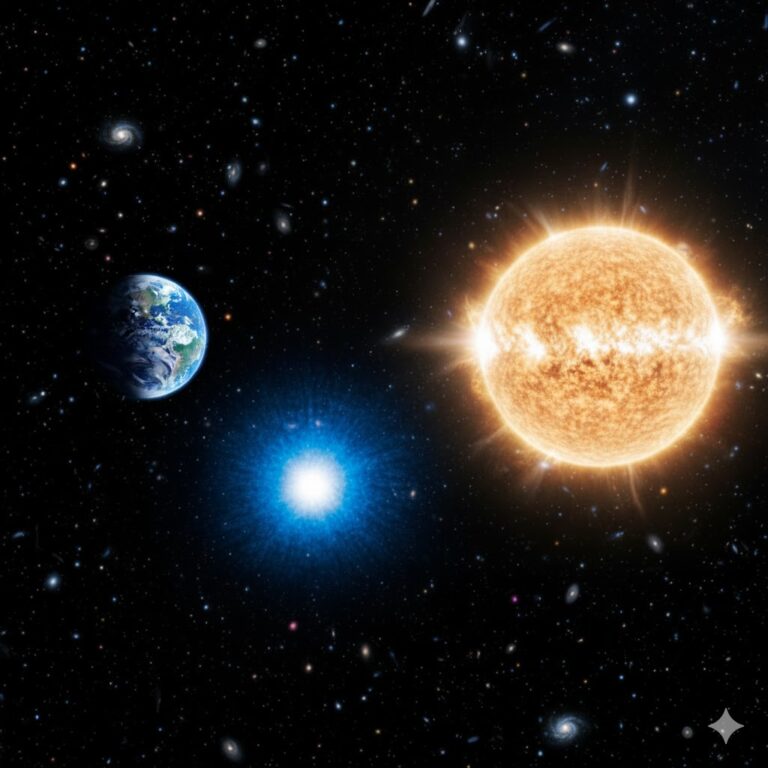 Oggetto interstellare 3I-ATLAS senza coda con sole e Terra